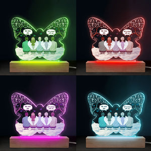 We Miss You More Than Anything - Memorial Personalized Custom Butterfly Shaped 3D LED Light - Mother's Day, Sympathy Gift, Gift For Family Members