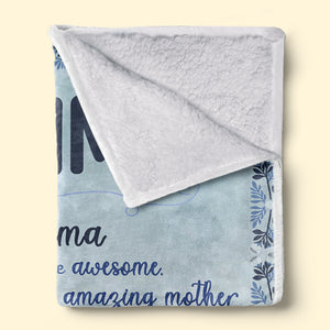 You Are Awesome Mommy - Family Personalized Custom Baby Blanket - Baby Shower Gift, Gift For First Mom