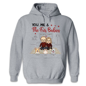 You, Me And The Fur Babies - Couple Personalized Custom Unisex T-shirt, Hoodie, Sweatshirt - Gift For Couples, Pet Owners, Pet Lovers