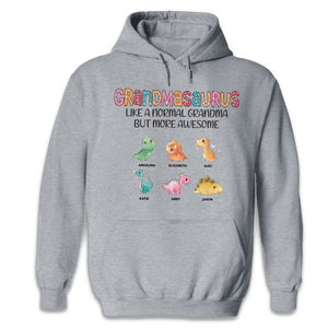 Awesome Grandmasaurus & Dino Kids - Family Personalized Custom Unisex T-shirt, Hoodie, Sweatshirt - Mother's Day, Birthday Gift For Grandma