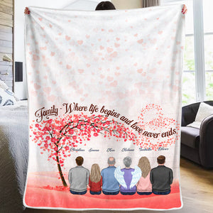 This Is Us - Our Life, Our Home, Our Story - Family Personalized Custom Blanket - Gift For Family Members