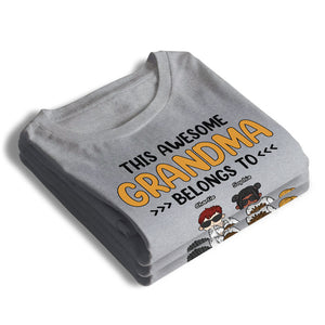 This Awesome Grandma Grandpa Belongs To Cool Kids - Family Personalized Custom Unisex T-shirt, Hoodie, Sweatshirt - Birthday Gift For Grandma, Grandpa