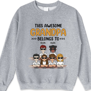 This Awesome Grandma Grandpa Belongs To Cool Kids - Family Personalized Custom Unisex T-shirt, Hoodie, Sweatshirt - Birthday Gift For Grandma, Grandpa