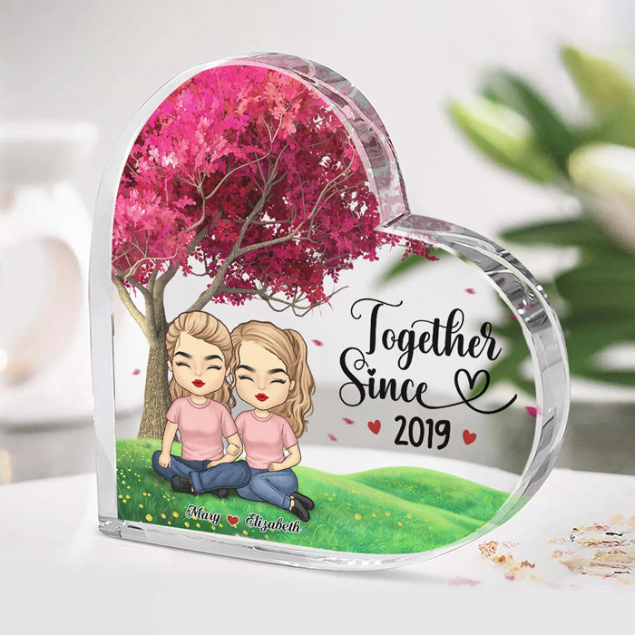 Since We've Been Together - Couple Personalized Custom Heart Shaped Acrylic Plaque - Gift For Husband Wife, Anniversary