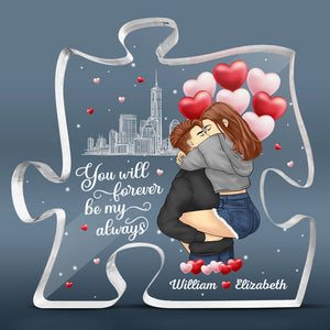 You Are My Missing Piece - Couple Personalized Custom Puzzle Shaped Acrylic Plaque - Gift For Husband Wife, Anniversary