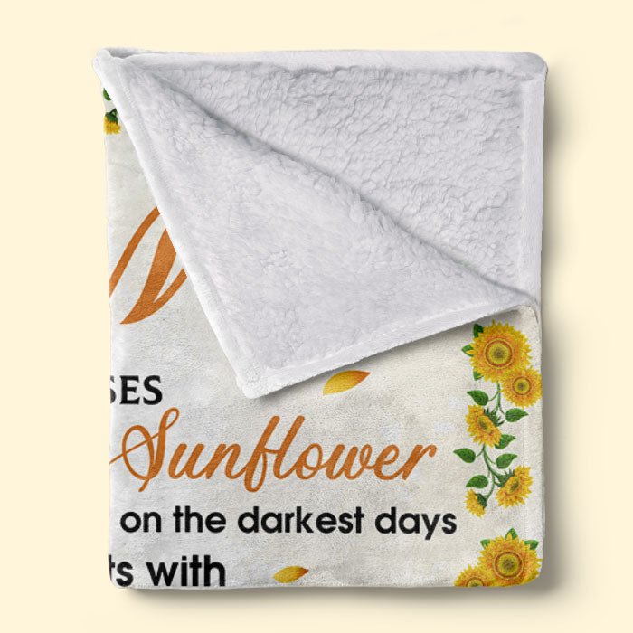 To My Loving Mom You Are A Sunflower - Family Personalized Custom Blanket - Mother's Day, Birthday Gift For Mom From Daughter