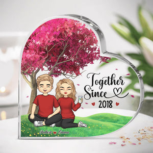 I'm Yours, No Returns - Couple Personalized Custom Heart Shaped Acrylic Plaque - Gift For Husband Wife, Anniversary