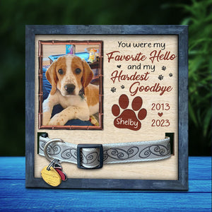 9x9in Dog Memorial Picture Frame, Personalized Custom Pet Loss Sign, Collar Frame - Sympathy Gift, Pet Memorial Gifts, Dog Memorial Gifts For Loss Of Dog, Pet Loss Gifts
