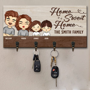 Our Life Our Sweet Home - Family Personalized Custom Key Hanger, Key Holder - Gift For Family Members