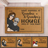 No Place Like Grandma & Grandpa's House - Family Personalized Custom Decorative Mat - Gift For Family Members