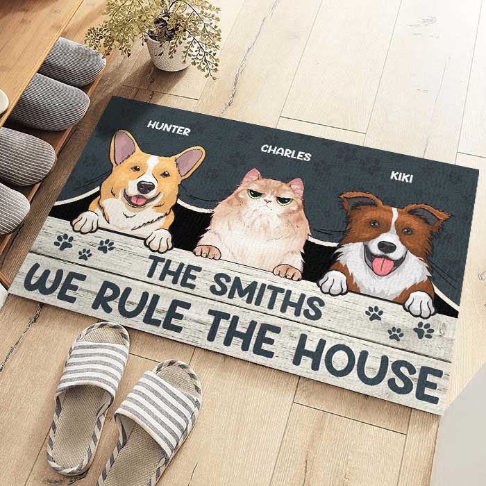 Live Love Rescue Dog / Cat Custom Welcome Mat