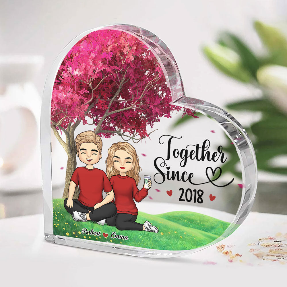 I'm Yours, No Returns - Couple Personalized Custom Heart Shaped Acrylic Plaque - Gift For Husband Wife, Anniversary