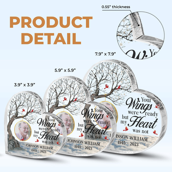 Custom Photo Forever In Our Hearts - Memorial Personalized Custom Heart Shaped Acrylic Plaque - Sympathy Gift For Family Members