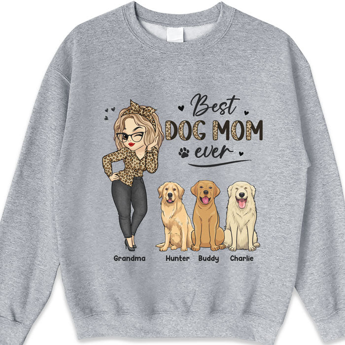 Best Dog Mom - Personalized Custom T-shirt - Dog Mom Mother's Day Gifts