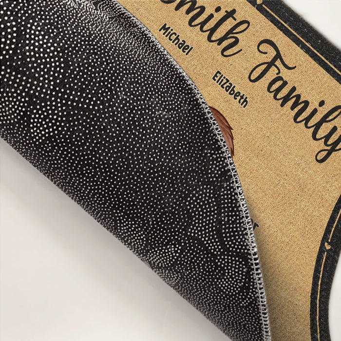 Together With Cute Kids & Pets, We Make A Family - Family Personalized Custom Decorative Mat - Gift For Couples, Pet Owners, Pet Lovers