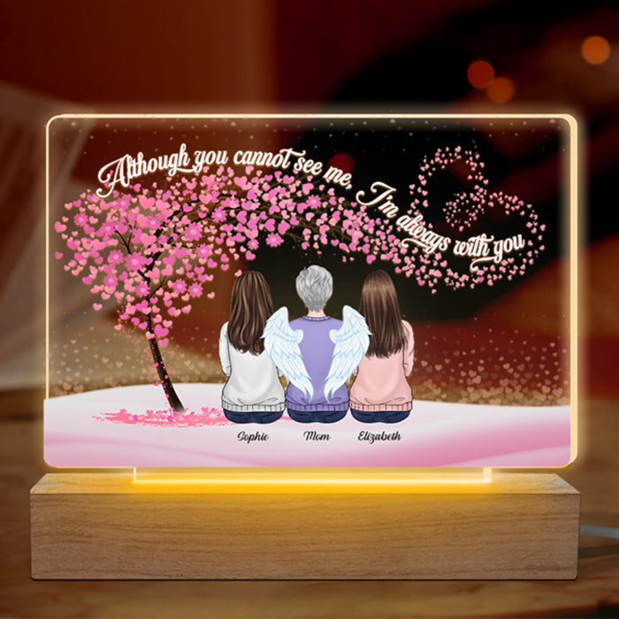 Mother And Daughters Forever Linked Together - Family Personalized Custom Rectangle Shaped 3D LED Light - Mother's Day, Birthday Gift For Mom
