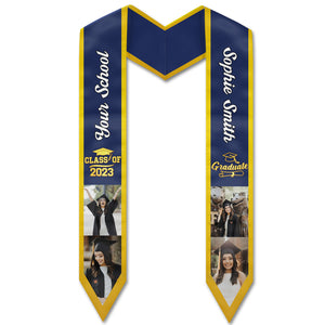 Proud To Be A New Graduate - Personalized Custom Graduation Stole - Upload Image, Graduation Gift