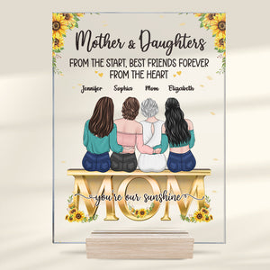 Mother & Daughters From The Star - Family Personalized Custom Acrylic Plaque - Mother's Day, Birthday Gift For Mom