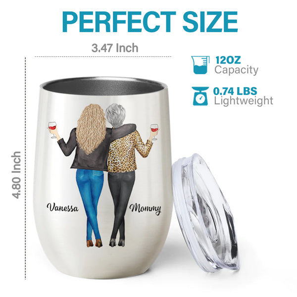 Like Mom Like Daughter Oh Crap - Personalized Wine Tumbler - Birthday -  UNICUSTOMIZE