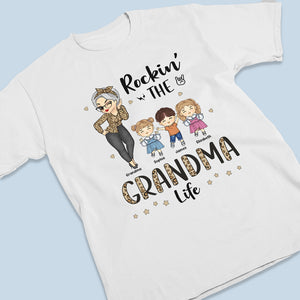 Rocking The Grandma Life - Family Personalized Custom Unisex T-shirt, Hoodie, Sweatshirt - Mother's Day, Birthday Gift For Mom, Grandma