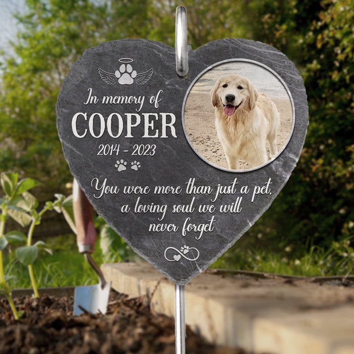 Personalized Memorial Garden Slate & Hook - Cemetery Decorations
