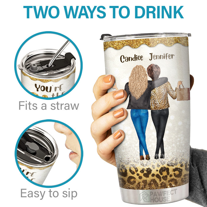 We're More Than Just Friends - Bestie Personalized Custom Tumbler - Gift For Best Friends, BFF, Sisters