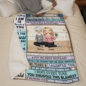 We Love You From All The Times - Family Personalized Custom Blanket - Mother's Day, Birthday Gift For Mom From Daughter