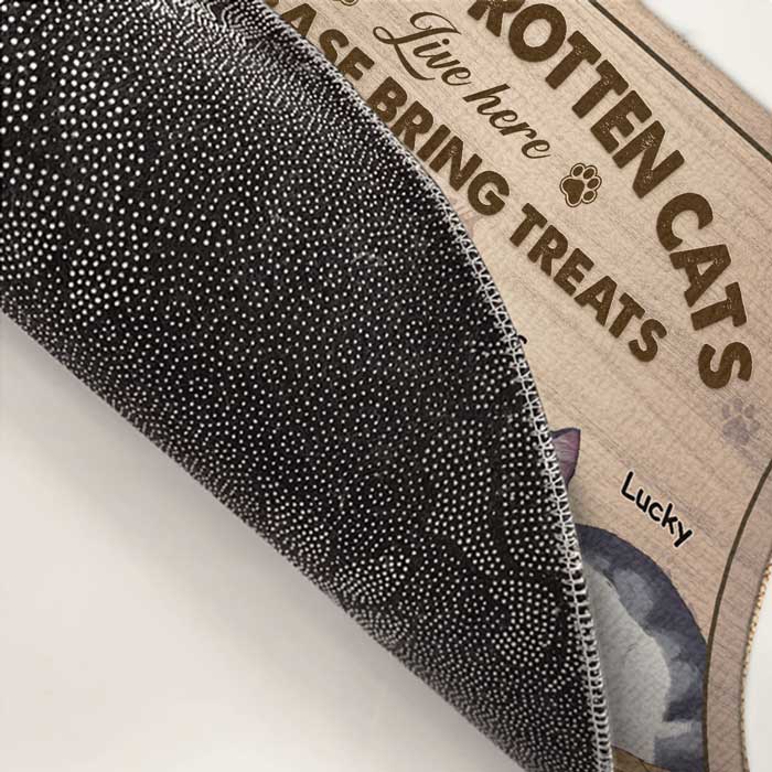 Beware, Spoiled Rotten Cats Live Here - Cat Personalized Custom Decorative Mat - Gift For Pet Owners, Pet Lovers