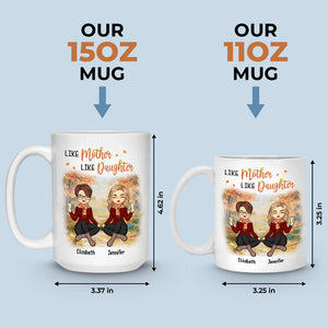 Mother & Daughter Forever Linked Together - Family Personalized Custom Mug - Mother's Day, Birthday Gift For Mom From Daughter