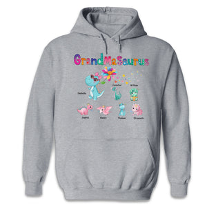 Grandmasaurus & Lil' Cuties - Family Personalized Custom Unisex T-shirt, Hoodie, Sweatshirt - Mother's Day, Birthday Gift For Mom, Grandma