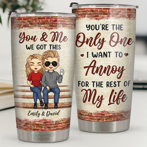 You & Me - Annoying Each Other For Decades & Still Going Strong - Couple Personalized Custom Tumbler - Gift For Husband Wife, Anniversary