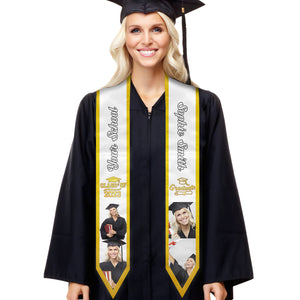 Proud To Be A New Graduate - Personalized Custom Graduation Stole - Upload Image, Graduation Gift