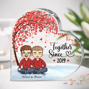 Since We've Been Together - Couple Personalized Custom Heart Shaped Acrylic Plaque - Gift For Husband Wife, Anniversary