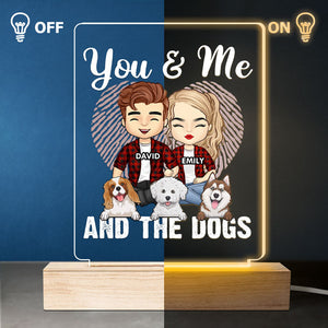 You, Me & Our Fur Babies - Dog & Cat Personalized Custom 3D LED Light - Gift For Pet Owners, Pet Lovers