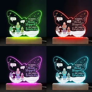 Once By My Side, Forever In My Heart - Memorial Personalized Custom Butterfly Shaped 3D LED Light - Sympathy Gift, Gift For Pet Owners, Pet Lovers