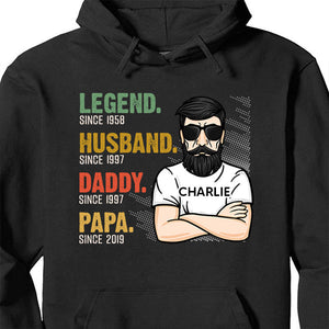Legend Husband Daddy Papa - Gift for Dads - Personalized Unisex T-Shirt.