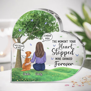 Forever In My Heart - Memorial Personalized Custom Heart Shaped Acrylic Plaque - Sympathy Gift, Gift For Pet Owners, Pet Lovers