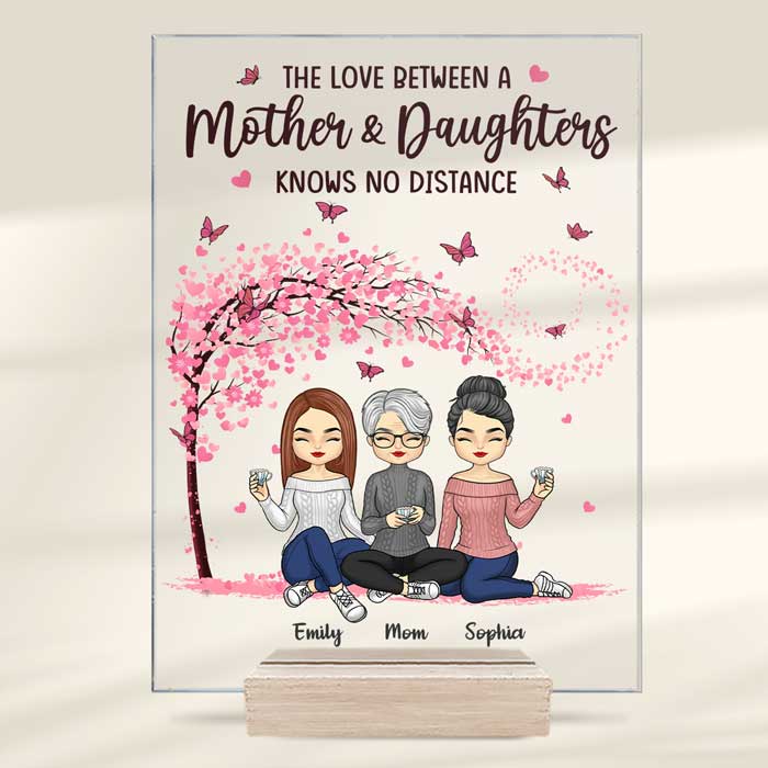 Everything We Are Is Because Of You - Family Personalized Custom Acrylic Plaque - Mother's Day, Birthday Gift For Mom