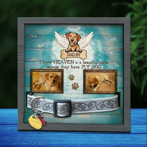 Angels Don't Always Have Wings, Mine Has Paws - Memorial Personalized Custom Pet Loss Sign, Collar Frame - Upload Image, Sympathy Gift, Gift For Pet Owners, Pet Lovers