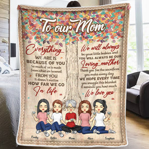 We Will Always Be Your Little Babies - Family Personalized Custom Blanket - Mother's Day, Birthday Gift For Mom From Daughter
