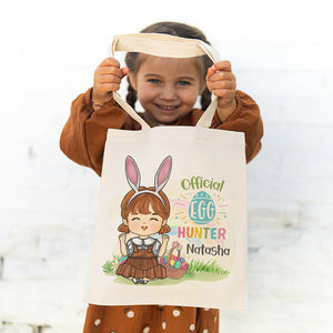 Official Egg Hunter - Family Personalized Custom Tote Bag - Gift For Family Members