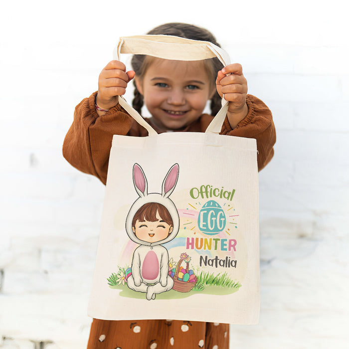 Official Easter Egg Hunter - Family Personalized Custom Tote Bag - Gift For Family Members