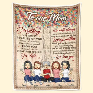 We Will Always Be Your Little Babies - Family Personalized Custom Blanket - Mother's Day, Birthday Gift For Mom From Daughter