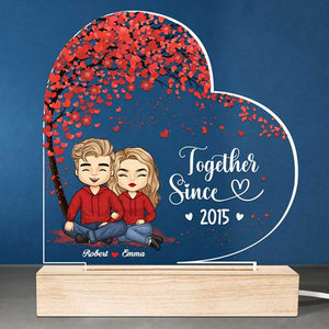 I'm Yours Together Since - Couple Personalized Custom Heart Shaped 3D LED Light - Gift For Husband Wife, Anniversary