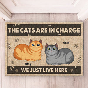 The Cats Are In Charge - Cat Personalized Custom Decorative Mat - Gift For Pet Owners, Pet Lovers