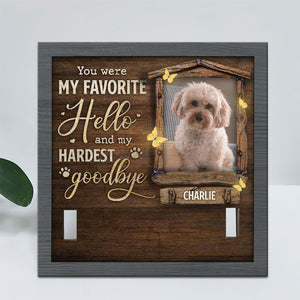 9x9in Pet Memorial Gifts, Dog Memorial Gifts For Loss Of Dog - Memorial Personalized Custom Pet Loss Sign, Dog Memorial Picture Frame - Upload Image Gift For Pet Lovers - Pet Loss Gifts