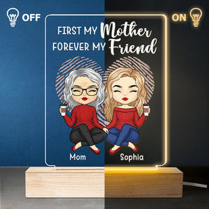 Mother, You're Forever Our Friend - Family Personalized Custom Rectangle Shaped 3D LED Light - Mother's Day, Birthday Gift For Mom