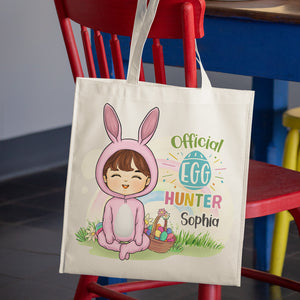 Official Easter Egg Hunter - Family Personalized Custom Tote Bag - Gift For Family Members