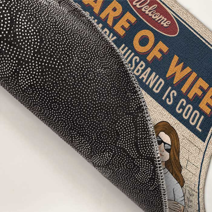 Beware Of Wife, Kids Are Shady - Family Personalized Custom Decorative Mat - Gift For Family Members