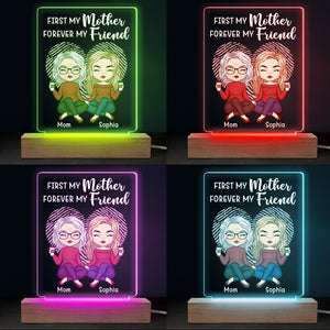 Mother, You're Forever Our Friend - Family Personalized Custom Rectangle Shaped 3D LED Light - Mother's Day, Birthday Gift For Mom
